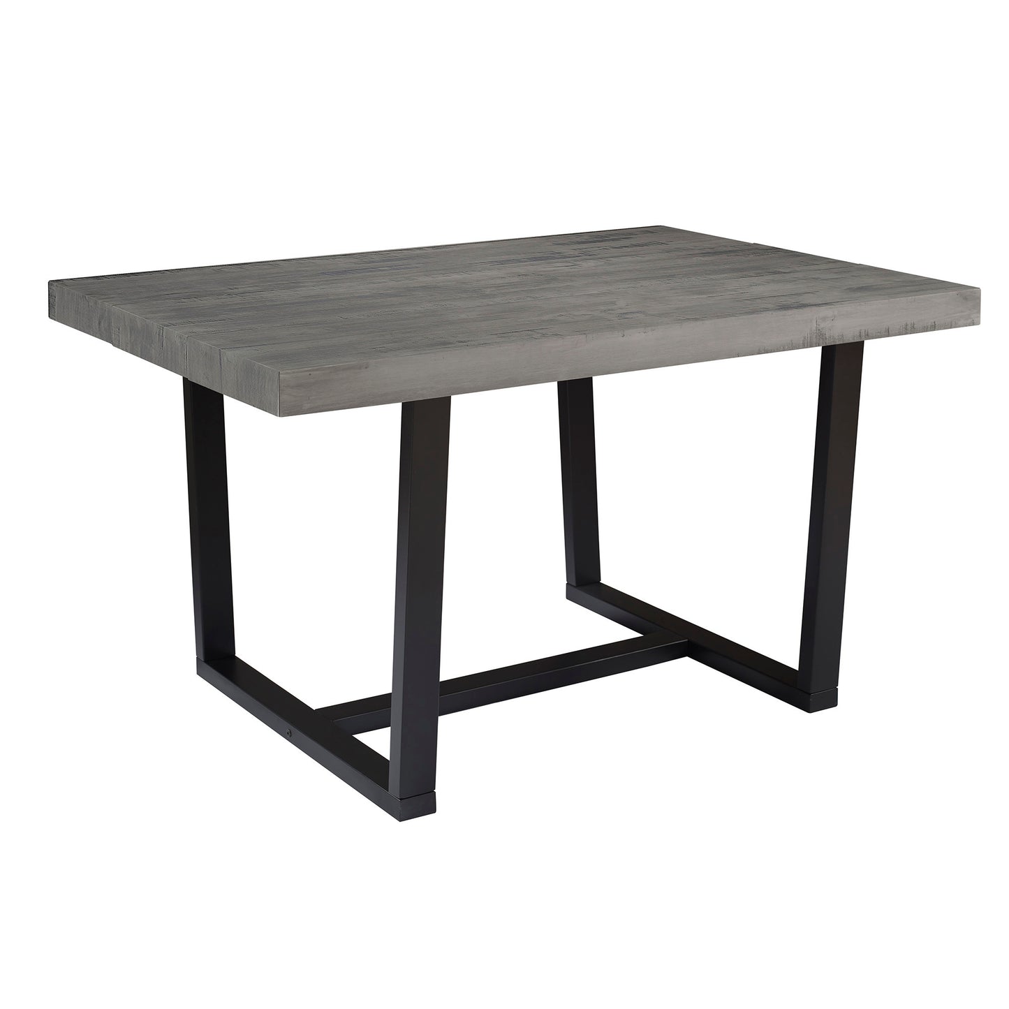 Forest Metal and Solid Distressed Dining Table by Walker Edison