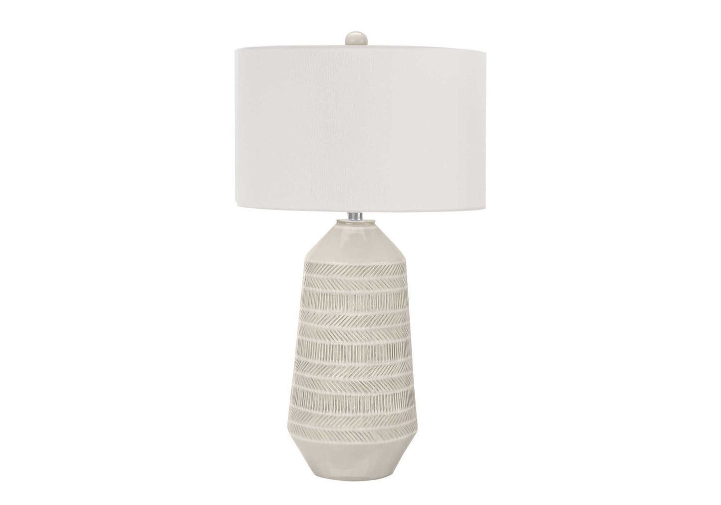 Lighting, 33'h, Table Lamp, Ivory / Cream Shade, Cream Ceramic, Contemporary