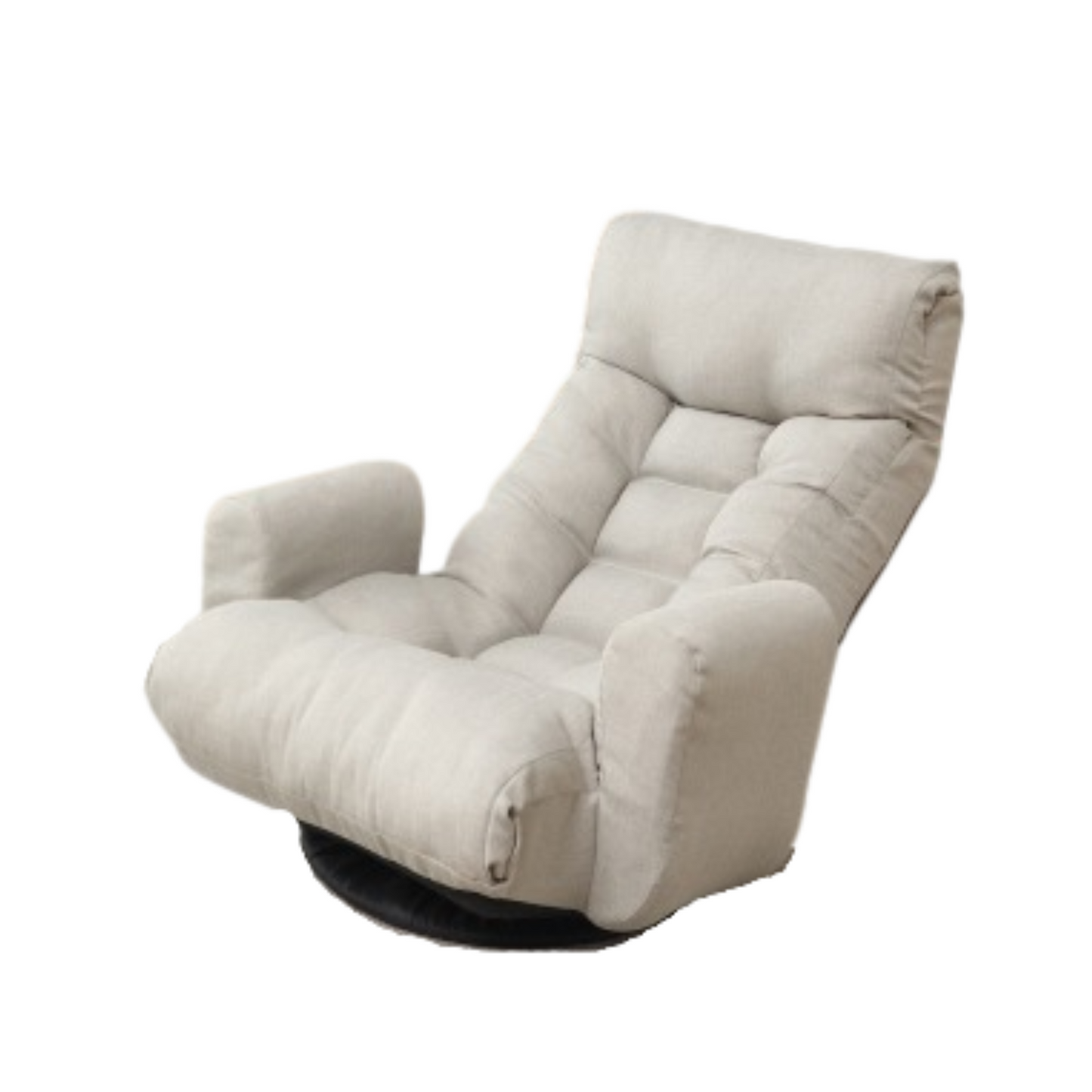 Modern Gray with Metal Frame Swivel Game Lounge Chair with Adjustable Headrest and Waist Support – 360-Degree Rotatable Leisure Chair for Living Room