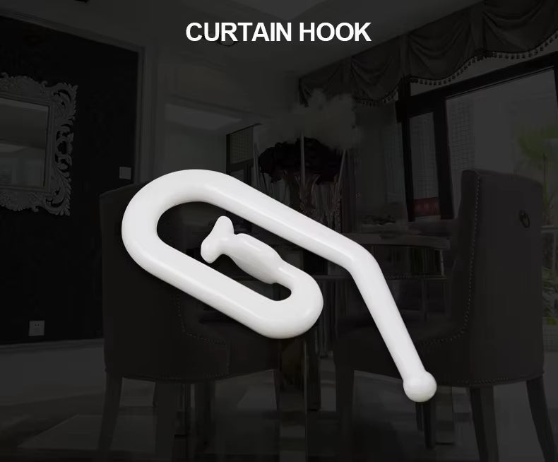 Home Decorative Window Drapery Hook Curtains Hook Eco-friendly Plastic Nature White Contemporary Curtain Pin Hook