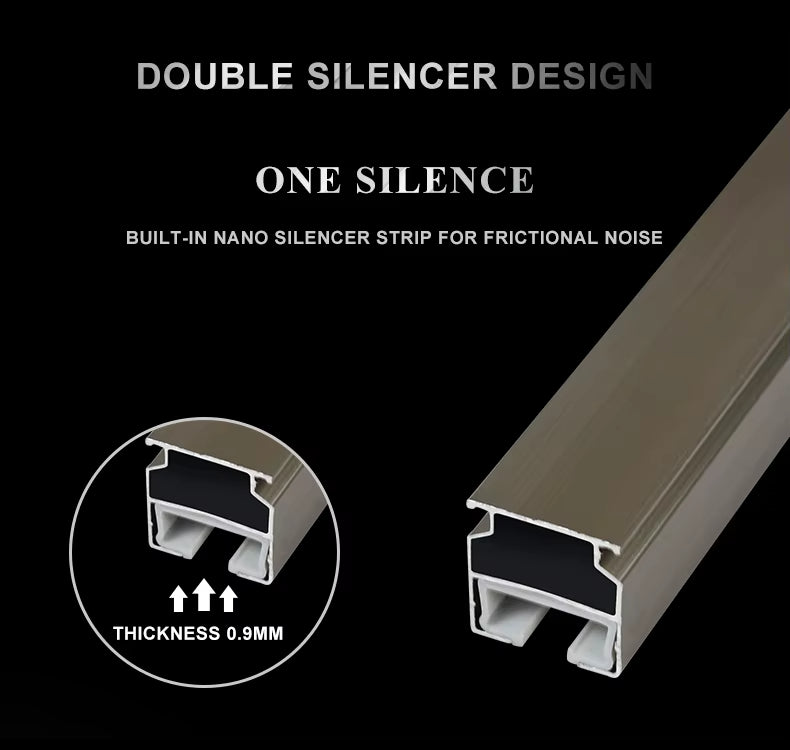Heavy Duty Curtain Track Aluminum Alloy S Fold Ceiling Mounted Curtain Rail