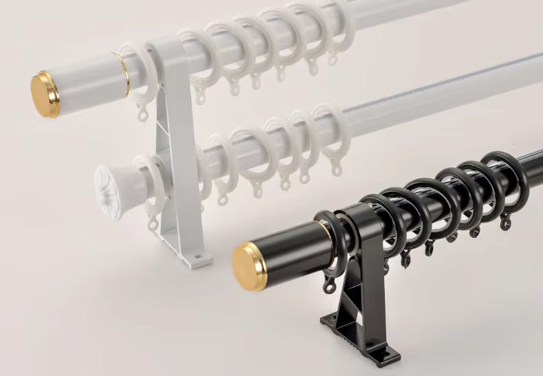 Wholesale Double Aluminum Metal Curtain Rods Set for Home Decor