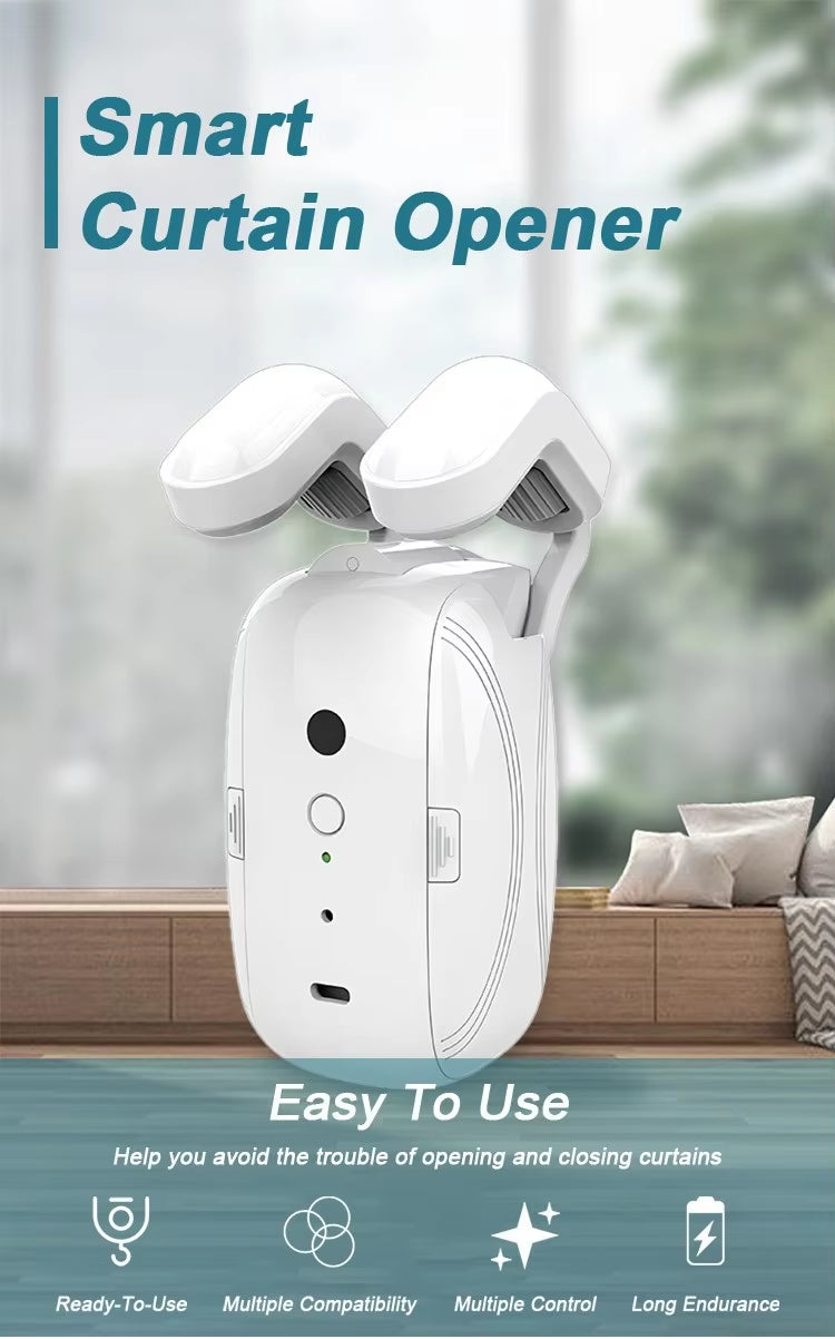 Smart ABS Electronic Curtain Rod Opener Tuya WiFi Automatic Curtain Drivers for Office for Hotels
