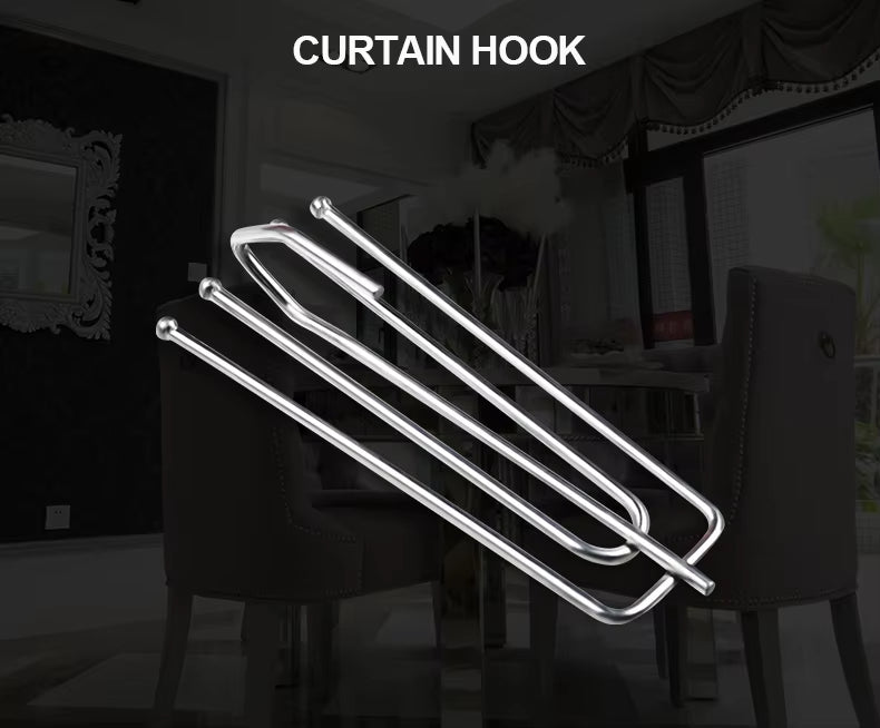 Hot Selling Fork Electroplating Four Claw Hooks Thicken Shower Curtain Hooks Accessories