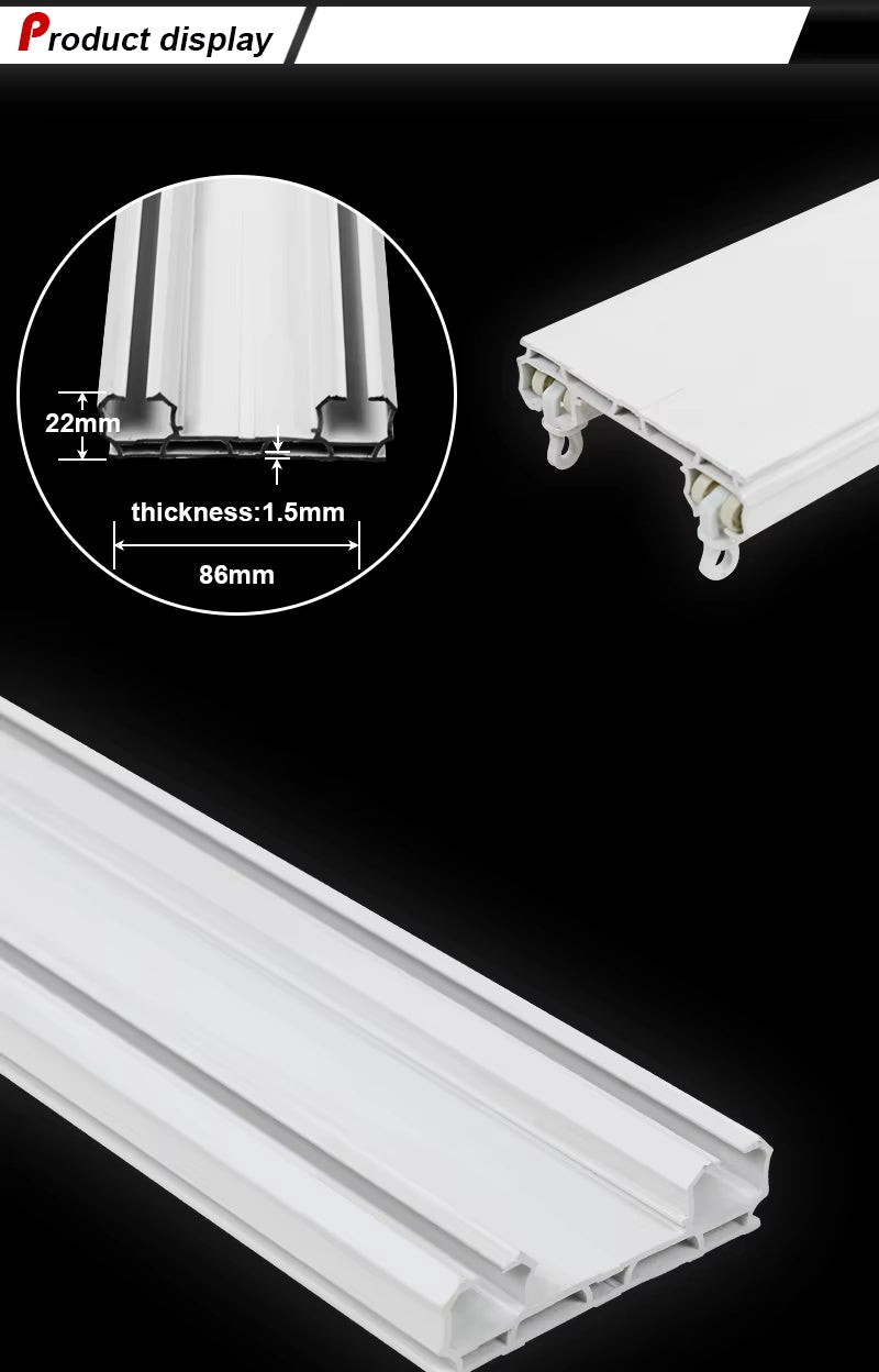 Wholesale Customized PVC Double Curtain Track Factory Price Curtain Poles Tracks & Accessories