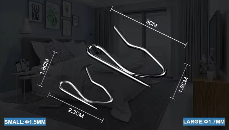 60pcs Curtain Hooks Window Shower Drapery Hook Accessories Heavy Duty Metal Curtain Pin Hooks for Pencil Pleat Curtains