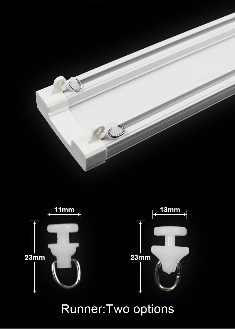Plastic PVC Hospital Project Double Curtain Rail Indoors Curtain Rail Window Curtain Track