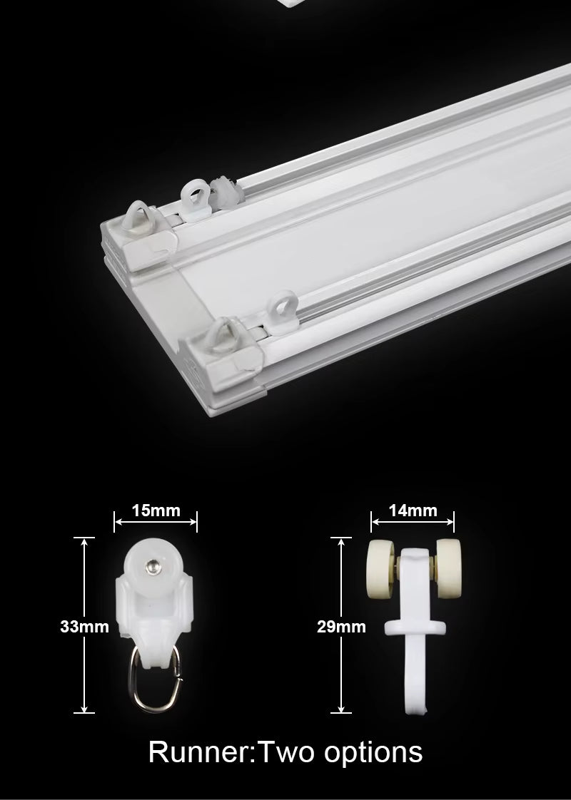 Wholesale Customized PVC Double Curtain Track Factory Price Curtain Poles Tracks & Accessories