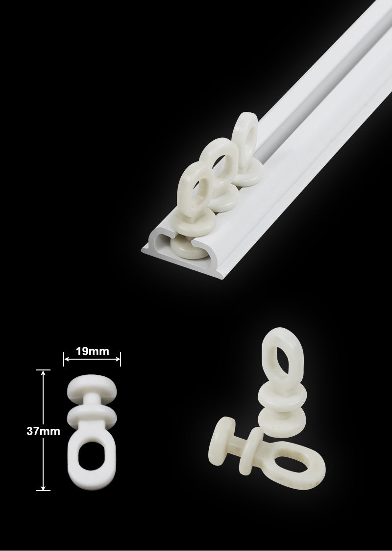Plastic Curtain Track Ceiling Mounted Double Curtain Rail