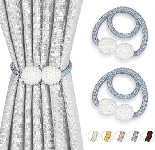 Popular Magnetic Curtain Tiebacks Home Drapery Decorative Rope Buckle Holdback Holder Curtain Poles Tracks Accessories