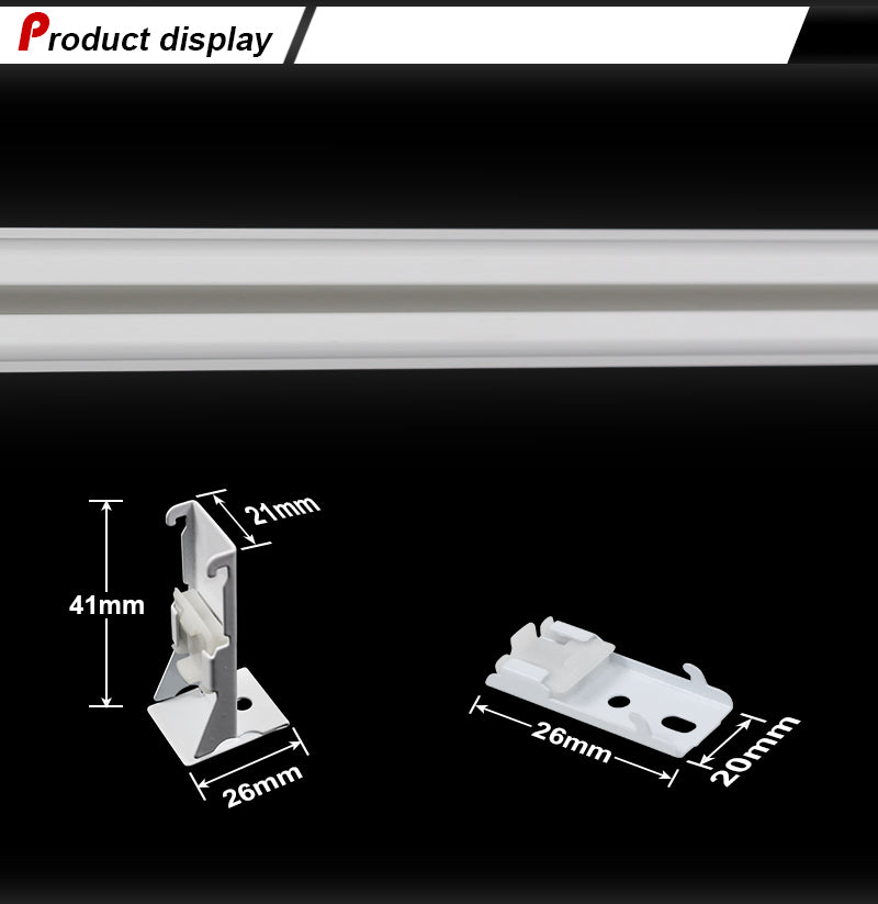 Plastic Curtain Track Ceiling Mounted Double Curtain Rail