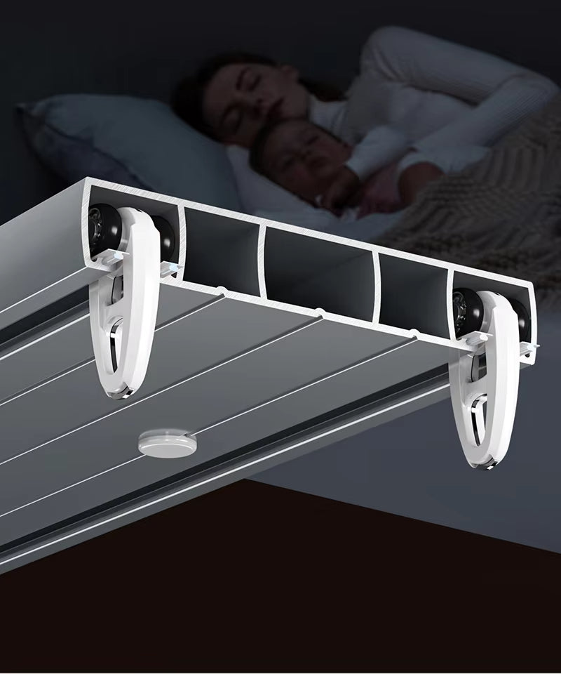 Luxurious Heavy Duty Ceiling Silent Aluminum Double Curtain Tracks with 90 Degree Connector