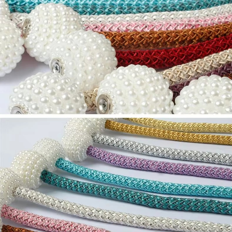 Popular Magnetic Curtain Tiebacks Home Drapery Decorative Rope Buckle Holdback Holder Curtain Poles Tracks Accessories