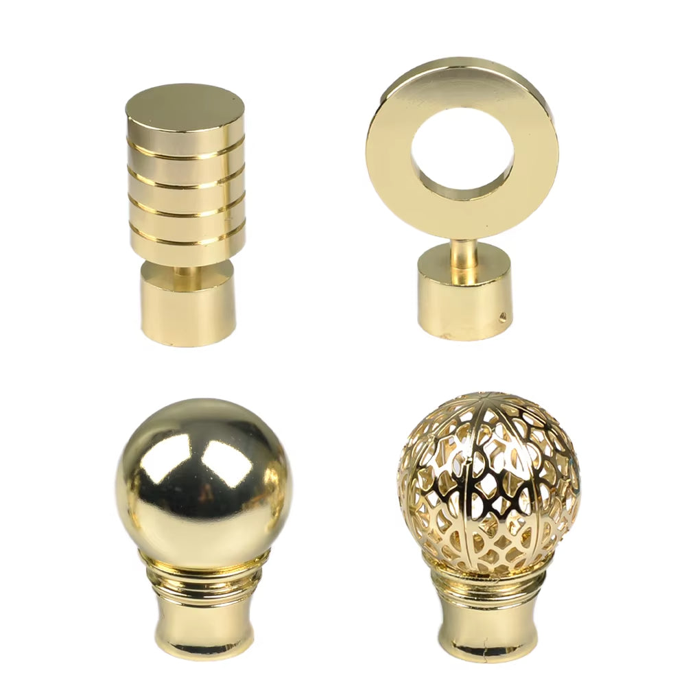 European Style Decorative Finials Decora New Arrivals Luxury Drapery Finials Metal Iron Curtain Rod Finials