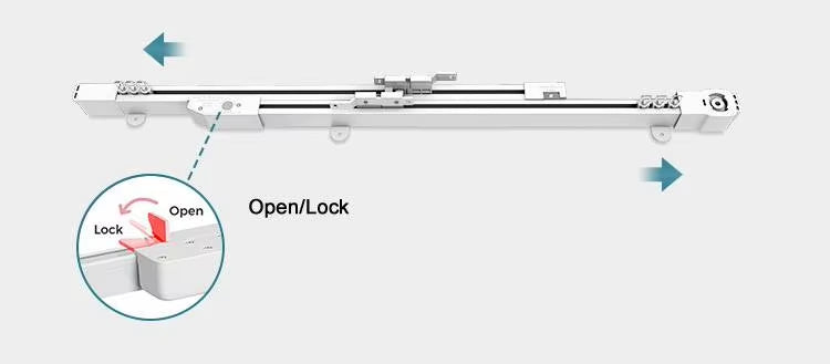 DT82 Electric Curtain Track Length Adjustment Rail Aluminium Remote Control WiFi Curtain Poles for Living Room Model Accessories