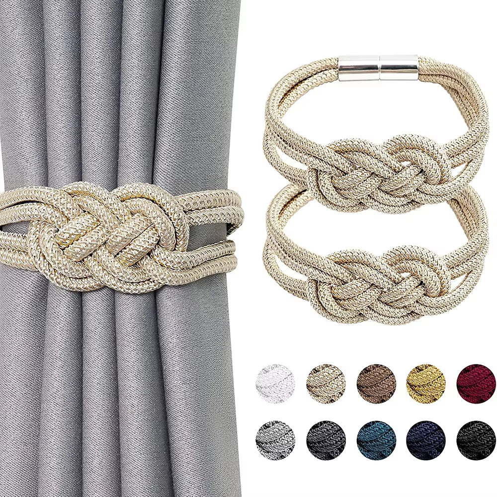 Low Price Home Decorative Rope Magnetic Curtain Holders Holdbacks Tieback