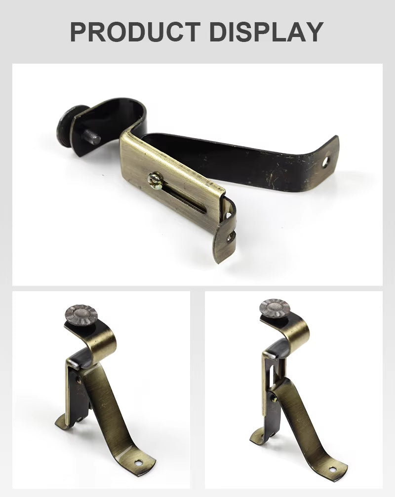 Wholesale Metal 25mm 28mm Curtain Rod Bracket Low Price Single Curtain Pole Bracket