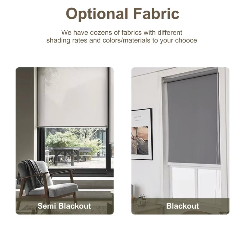 Custom Office Blackout Roller Shades Polyester Spring Control Roller Blinds for Window