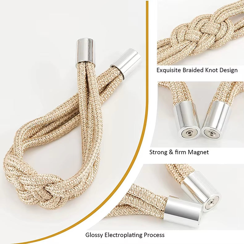 Low Price Home Decorative Rope Magnetic Curtain Holders Holdbacks Tieback