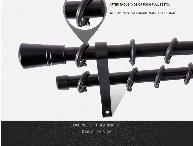 Eco-friendly Wholesale Customized Home Decoration 25mm Simple Metal Curtain Pole Aluminum Curtain Rod