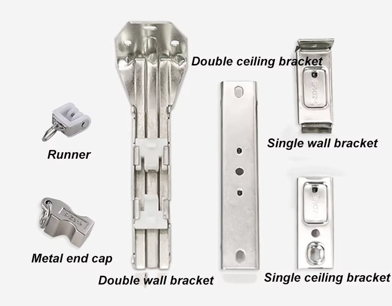 Hospital Hotel Ceiling Mounted Bendable Aluminum Curtain Track Rail