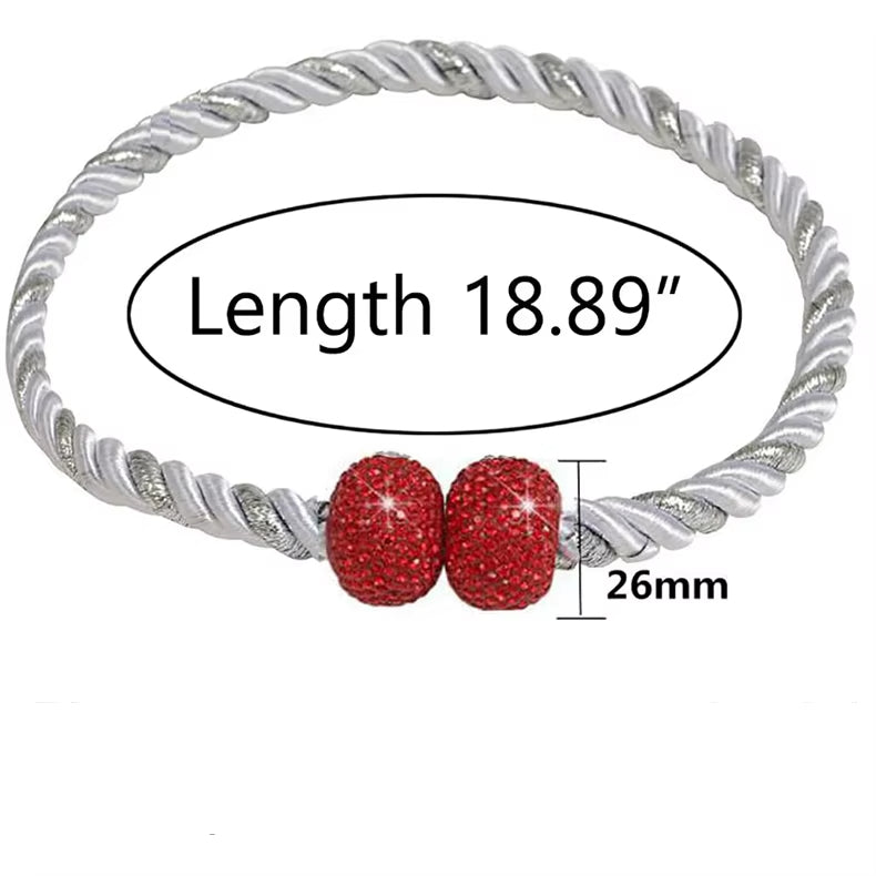 Hotel Decoration Magnetic Curtain Holder Tassel Tiebacks with Beads Plastic Rings 20 Years Professional Curtain Accessories