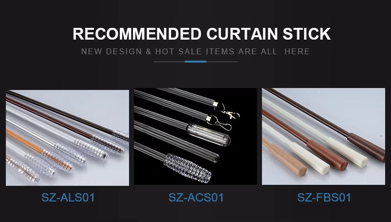 Hot Sale Factory Manufacture Fiberglass Curtain Stick Curtain Wand Pull Curtain Stick