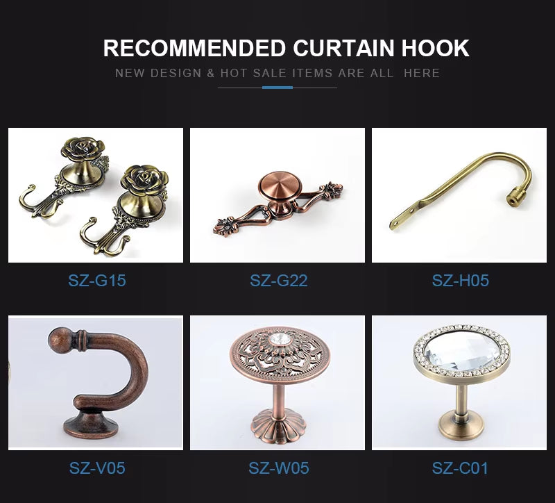 Modern Design High Quality Curtains Holder Hook Factory Supply Wholesale Metal Curtain Hook