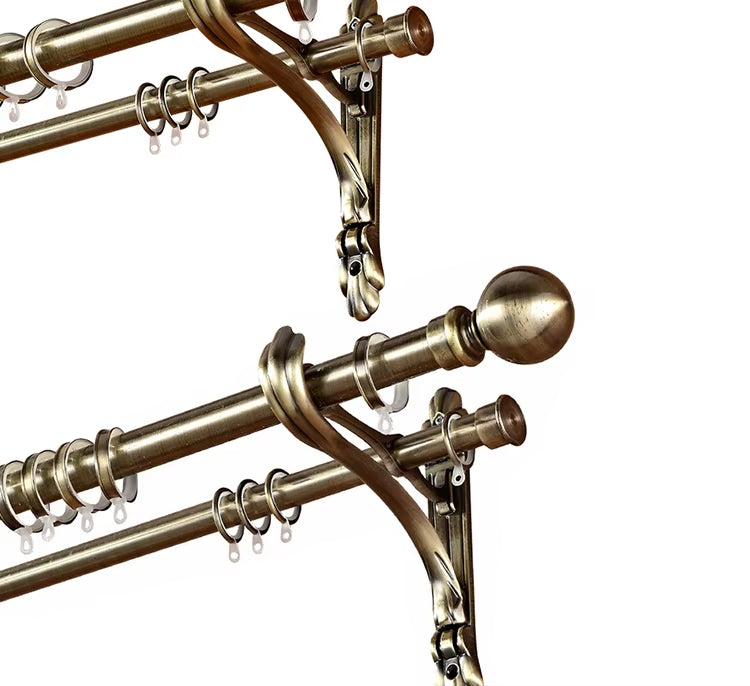 Szone Living Room Golden Iron Curtain Rod in Home Decor