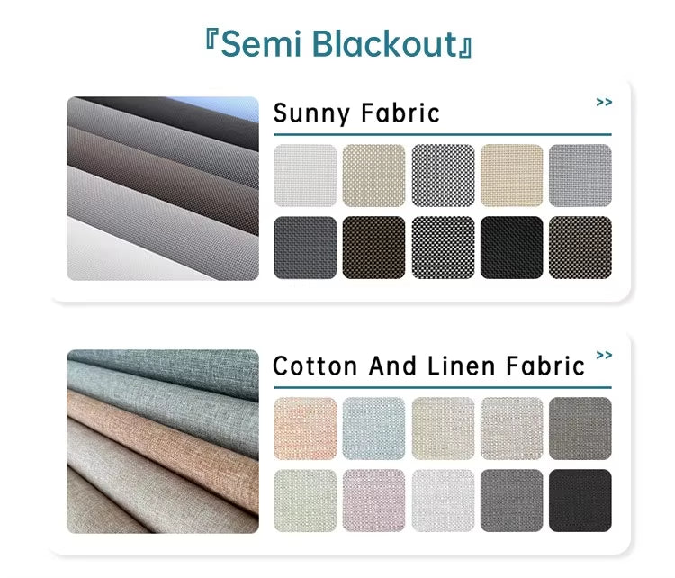 Customized Motorized Remote Roller Blinds Smart Electric Blackout Roller Blinds/Shades Cordless