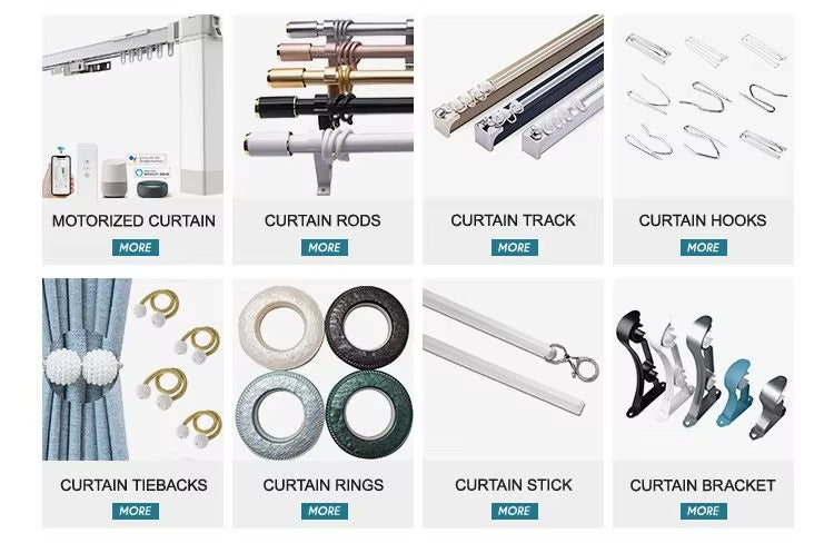 Custom Office Bedroom Modern Electric Motorized Blackout French Window Fabric Shades Built-in Black-for Custom Office Bedroom