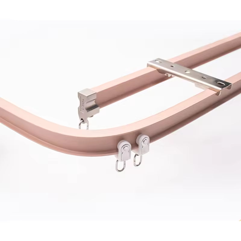 Hand Curve Track Aluminum Heavy Duty Tape Double Track Bay Window Curtain Rail