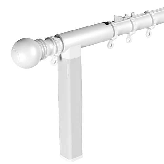 Aluminum Curtain Rods Set 28mm Electric Tuya Wifi Remote Control Smart Curtain Rod