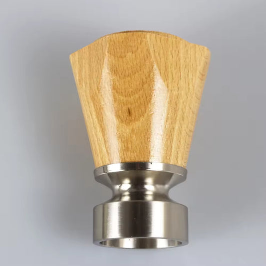 European Style New Model Aluminum Wood Color Curtain Rod Head for Windows Decoration
