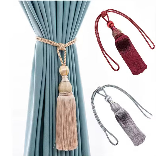 Braided Curtain Tieback for Drape Window Curtain Tassel Tiebacks for Curtains