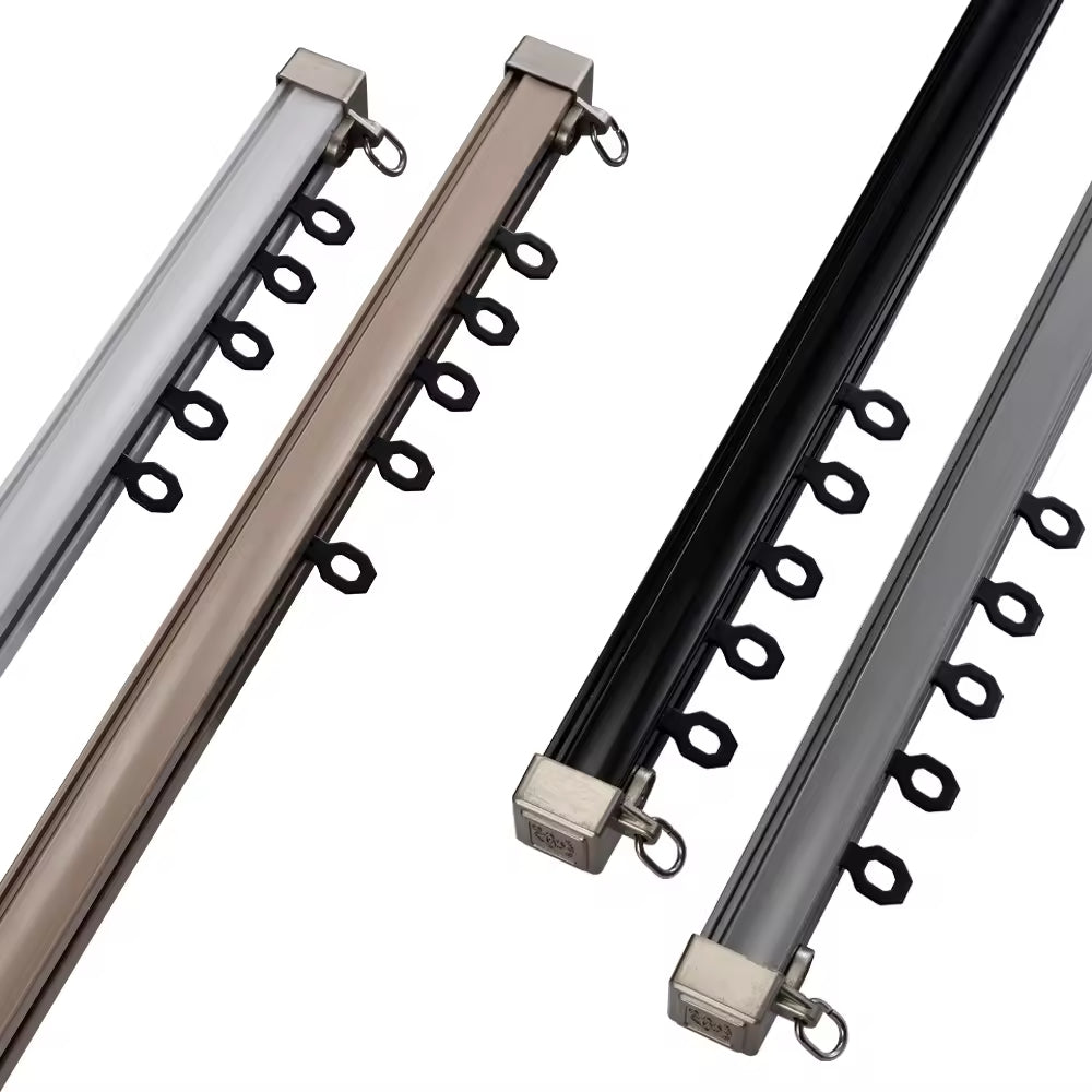 Hot Selling Customized Metal Curtain Rail Track Home Decor Window Aluminum Curtain Track