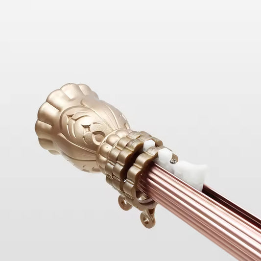 Smart Home Szone Roman Electric Curtain Rod with Finials and Motor for Opening Closing Metal Aluminum Track Pole