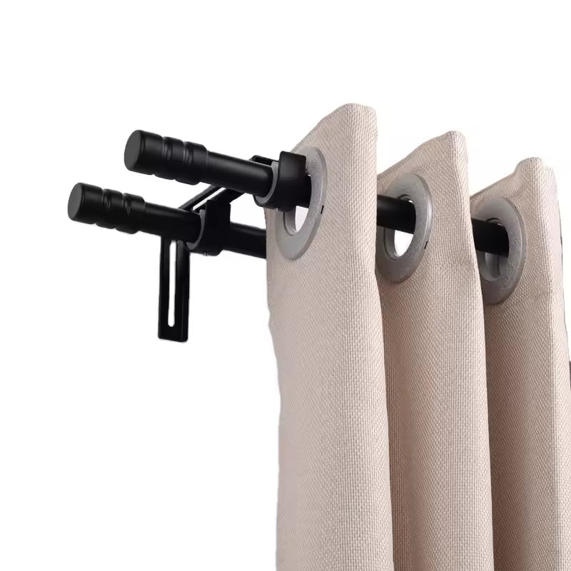 & Garden Home Decor Curtain Poles, Tracks & Accessories Wholesale Extendable Double Curtain Rod Set Simple Metal Pole with Adjustable Features Curtain Tracks and Accessories