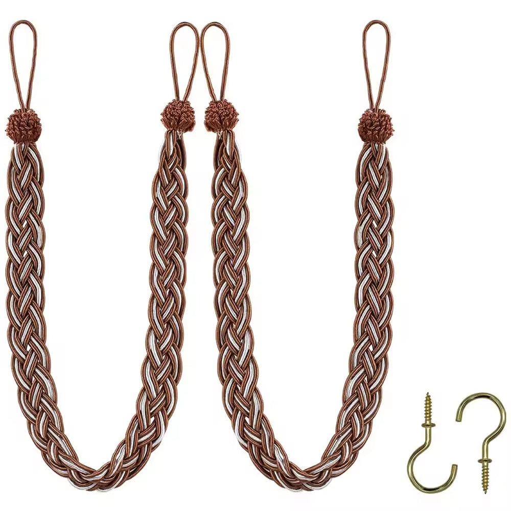 Bedroom Decorative Hand Silk Cloth Nylon Window Curtain Tieback Rope