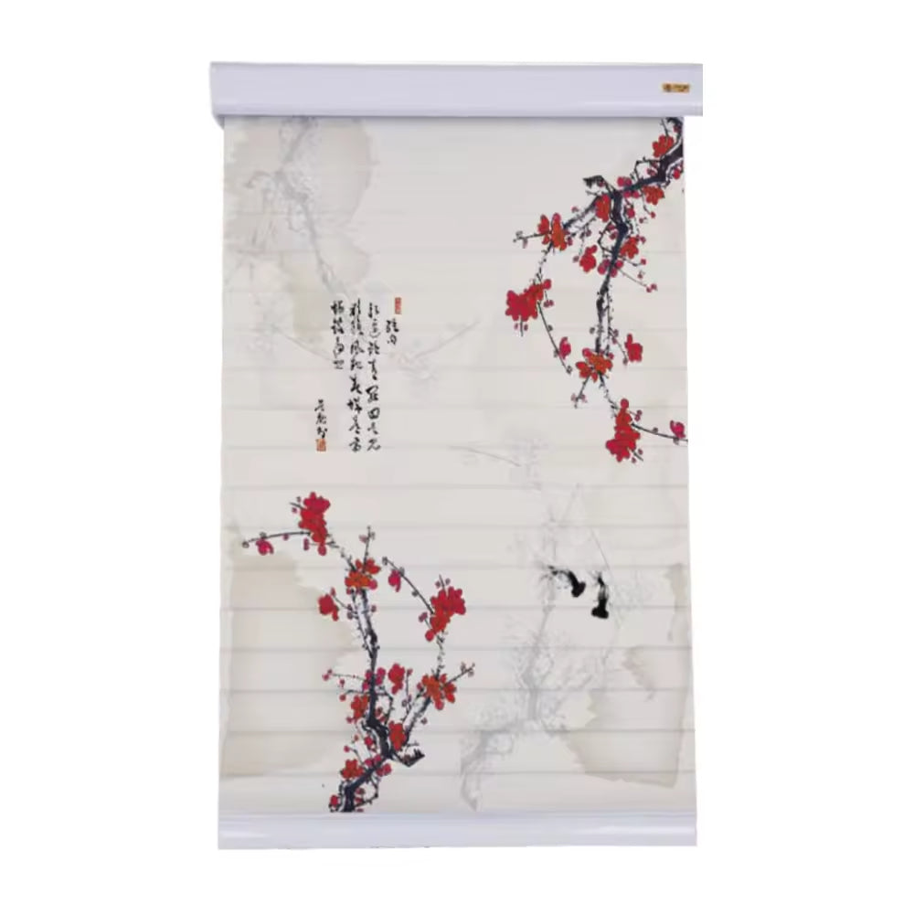 Modern Luxury Beautiful Blackout Roman Motorised Roller Blinds Metal Christmas UV Protection Window Roller OEM & ODM Traditional