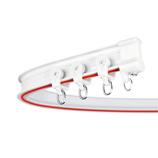 Aluminum Curtain Track Rail Ceiling Mounted Curtain Rails Eco-friendly Bendable Curtain Track