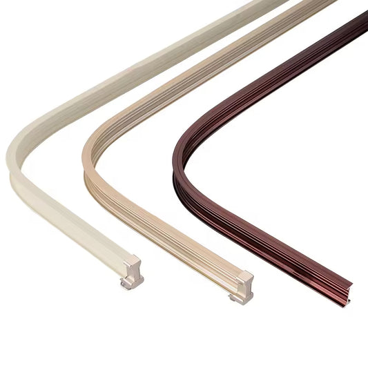 China Truck Curved Flexible Bendable 90 Degree Aluminum Curtain Rail for Bay windows