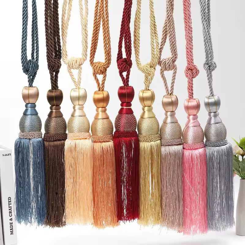 Braided Curtain Tieback for Drape Window Curtain Tassel Tiebacks for Curtains