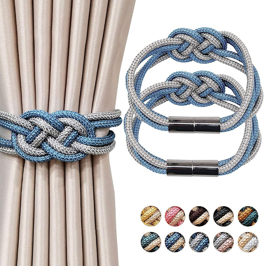 Low Price Home Decorative Rope Magnetic Curtain Holders Holdbacks Tieback