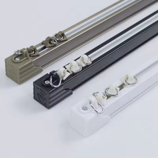 Heavy Duty Curtain Track Aluminum Alloy S Fold Ceiling Mounted Curtain Rail