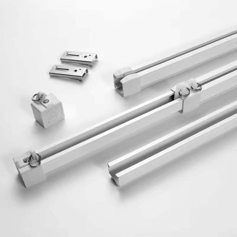 Industrial Silent Ceiling Universal Metal Aluminium Alloy Extendable Curtain Rails for the Living Room