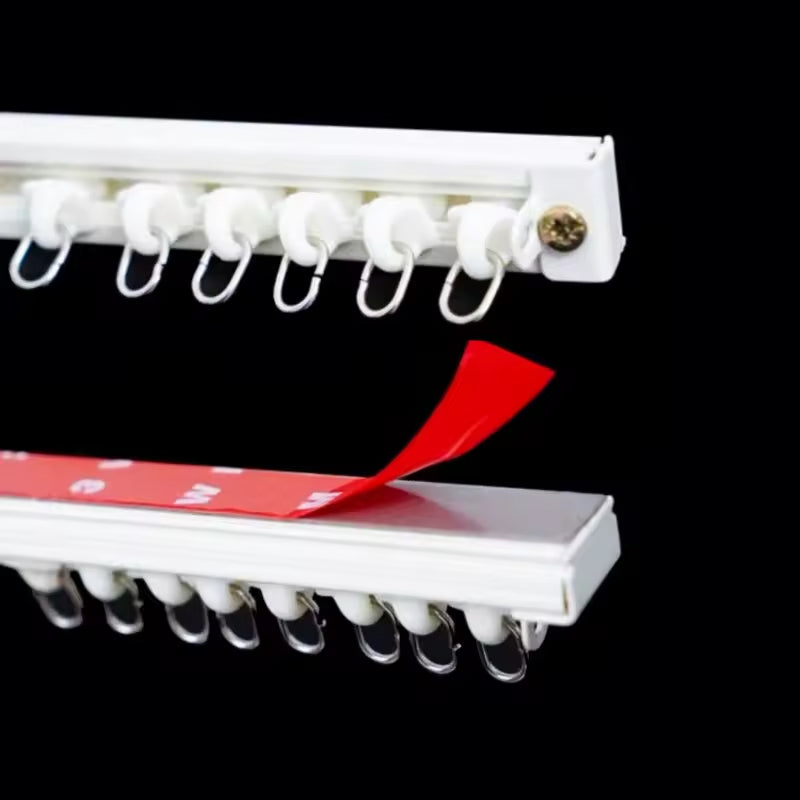 Hot Sale Silent Ceiling Mount PVC Plastic Adhesive Curtain Track Rail