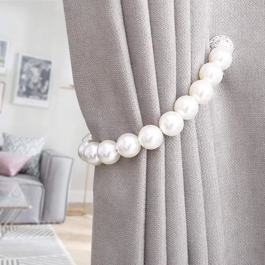 Antique White Decoration Magnetic Pearl Curtain Tie Holder Accessories for Curtains