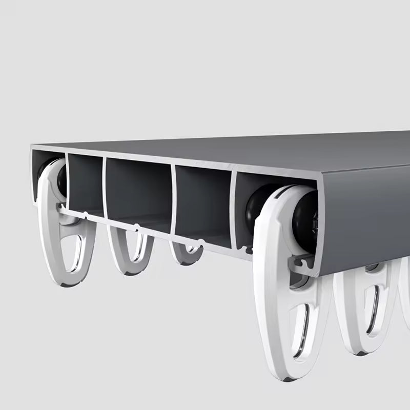 Luxurious Heavy Duty Ceiling Silent Aluminum Double Curtain Tracks with 90 Degree Connector