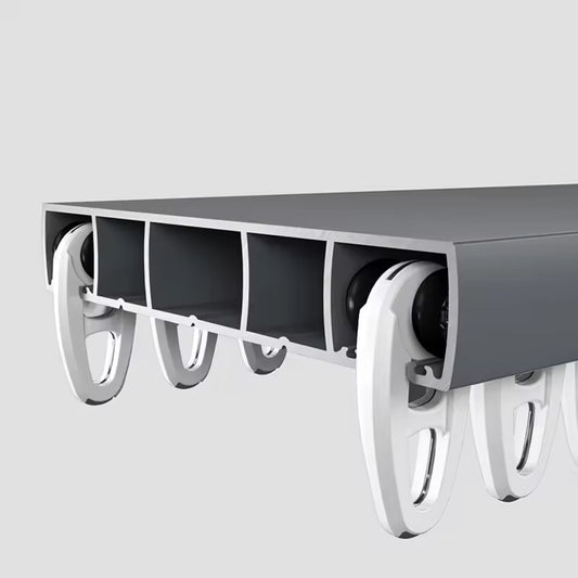 Luxurious Heavy Duty Ceiling Silent Aluminum Double Curtain Tracks with 90 Degree Connector